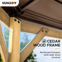 Sunjoy Wooden Octagon Gazebo for Sale 13x13 for Outdoor Backyard Patio.