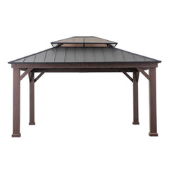 SUNJOY 12.9 ft. x 14.9 ft. Hardtop Gazebo with Steel Roof and Hook-Costco Only.