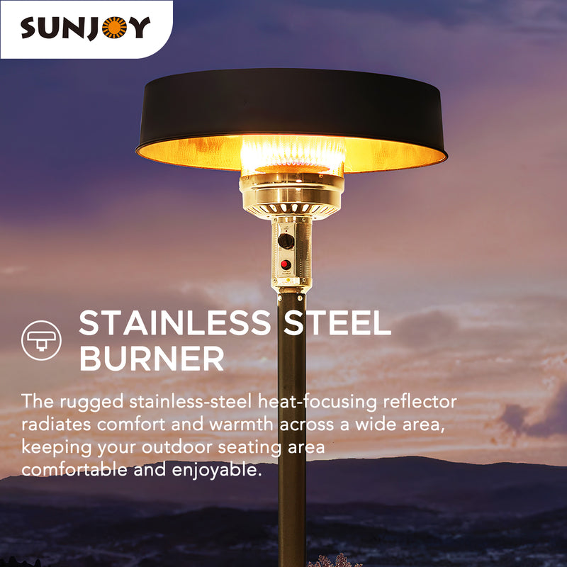 Sunjoy 45,000 BTU Commercial Steel Outdoor Propane Gas Patio Heater