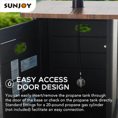 Sunjoy Outdoor Patio Space Portable Propane Gas Dual Pool Heater