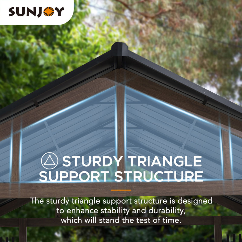Sunjoy Hardtop Gazebo Kit for Sale Pavilion for Outdoor Backyard Patio