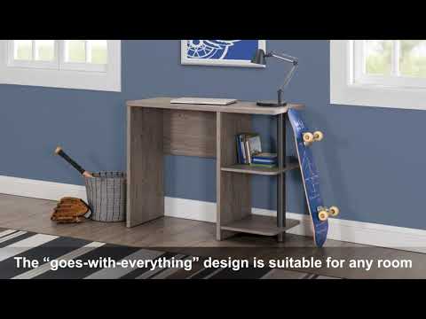 SUNJOY 39" Farmhouse Design Computer Desk with Two Open Shelves.