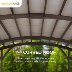 SummerCove Outdoor Patio 10x14 Wood Pergola Kits with Canopy Roof for Deck DIY.