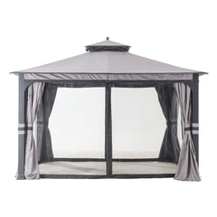 Sunjoy Black Replacement Mosquito Netting For Soft Top Gazebo (10X12 Ft) L-GZ1140PST-G Sold At Lowe's.
