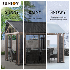 Sunjoy Hardtop Gazebo Kit for Sale Pavilion for Outdoor Backyard Patio