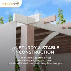 SummerCove Modern Patio 12x14 Pergola Kits with Canopy for Backyard, Deck DIY .