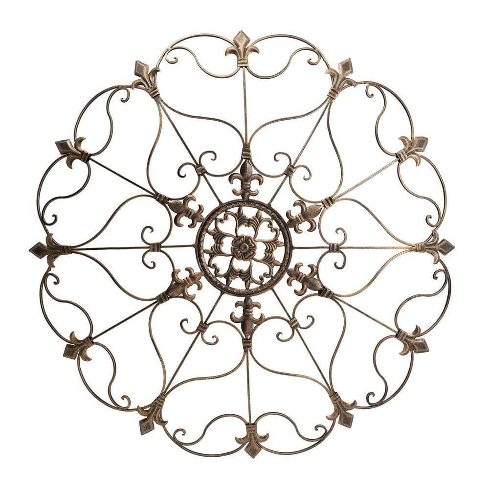 SUNJOY Gold Fleur-De-Lis Wall Decor.